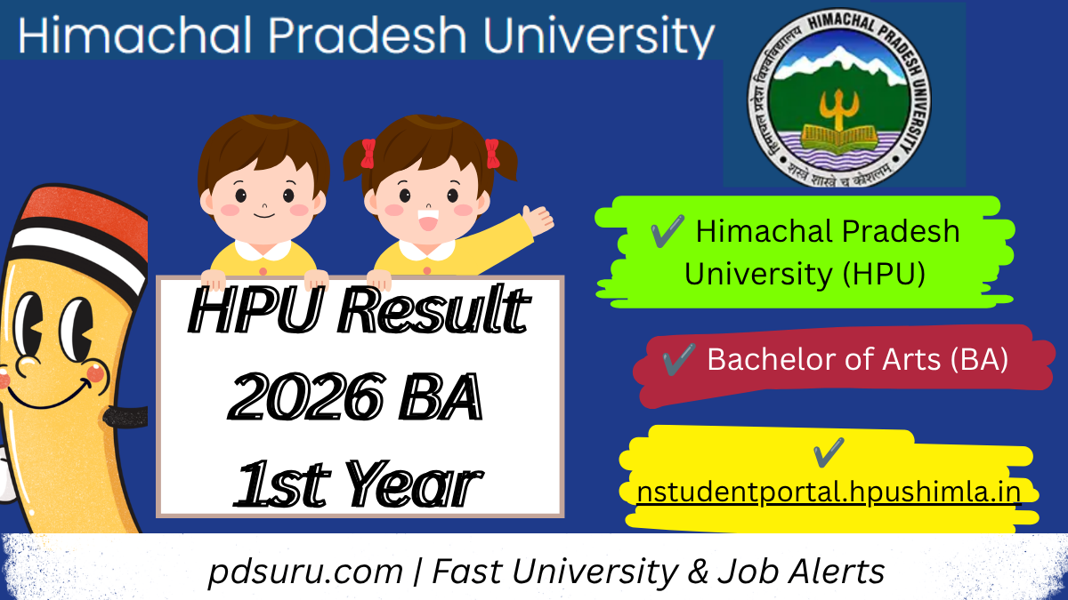 HPU Result 2026 BA 1st Year