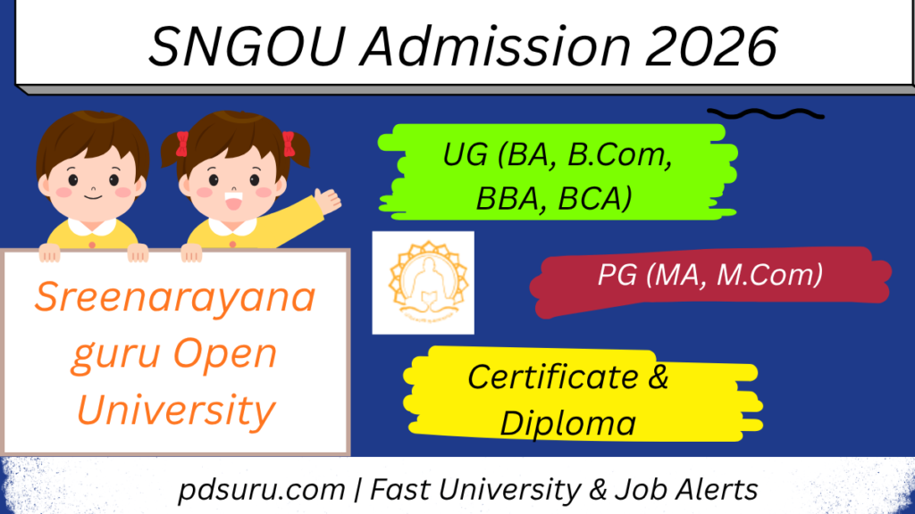 SNGOU Admission 2026