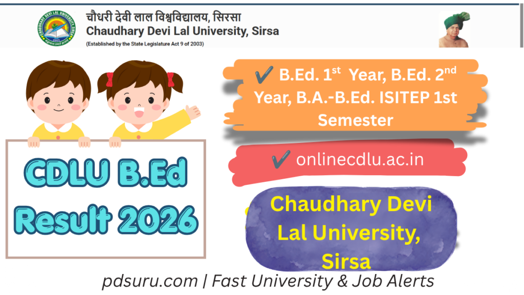 CDLU B.Ed Result 2026