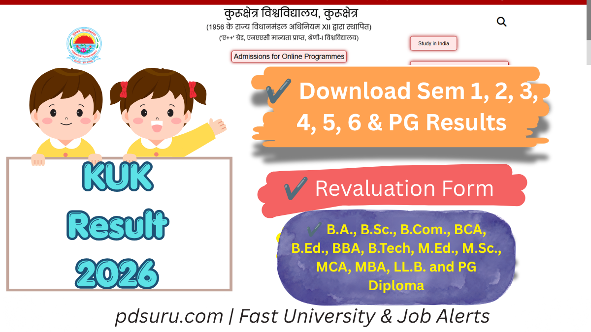 KUK Result 2026 Kurukshetra University Results