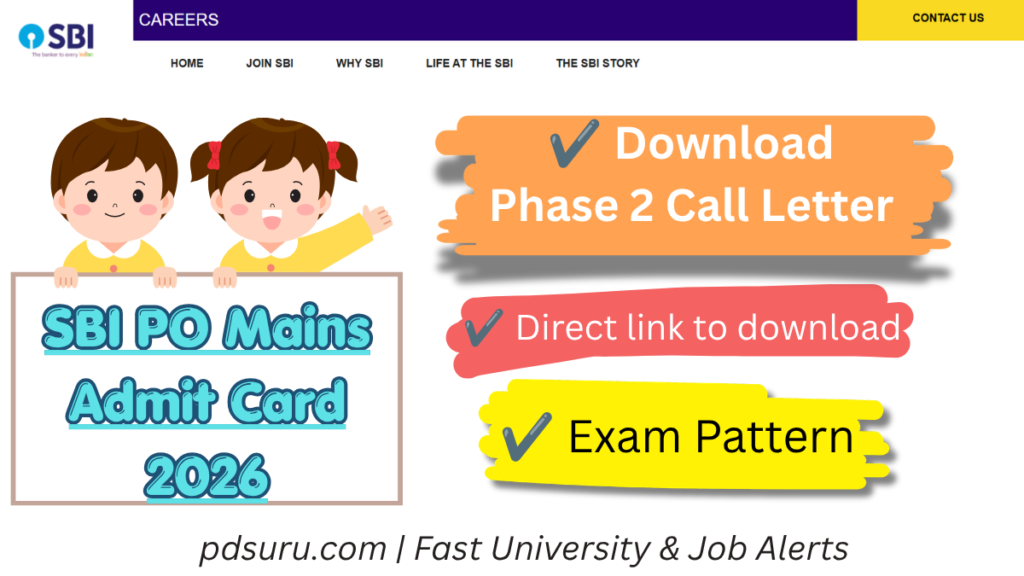SBI PO Mains Admit Card 2026
