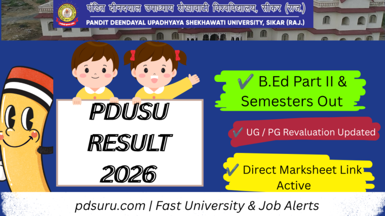 PDUSU RESULT 2026