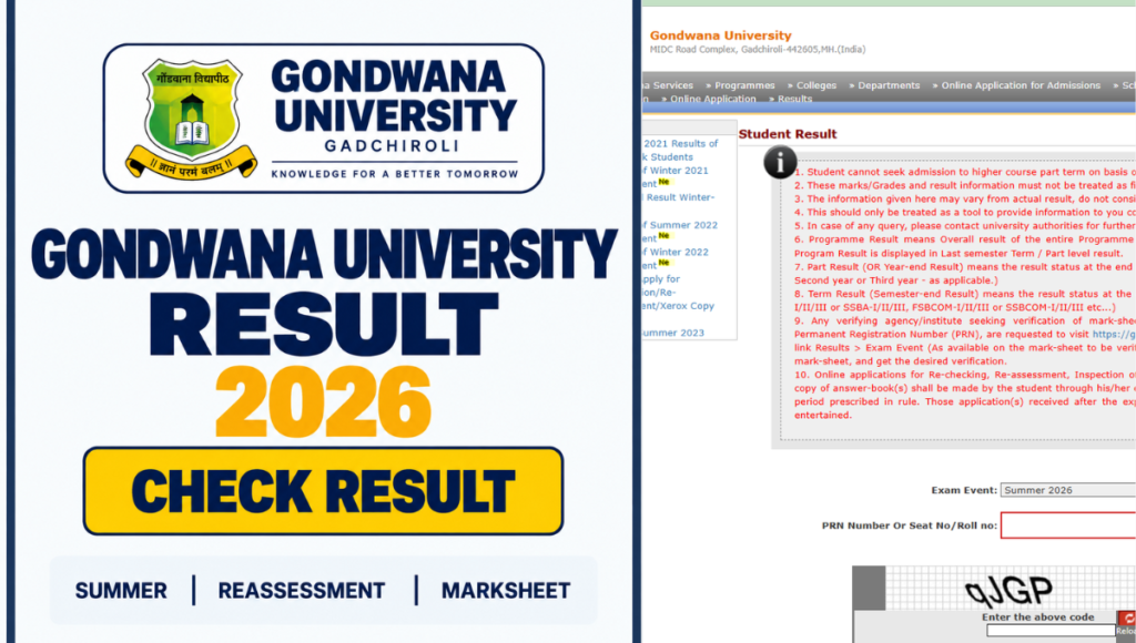 Gondwana University Result 2026