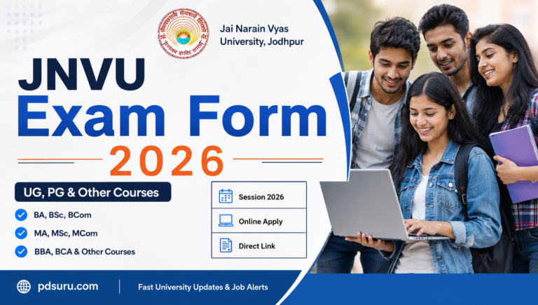 JNVU Exam Form 2026