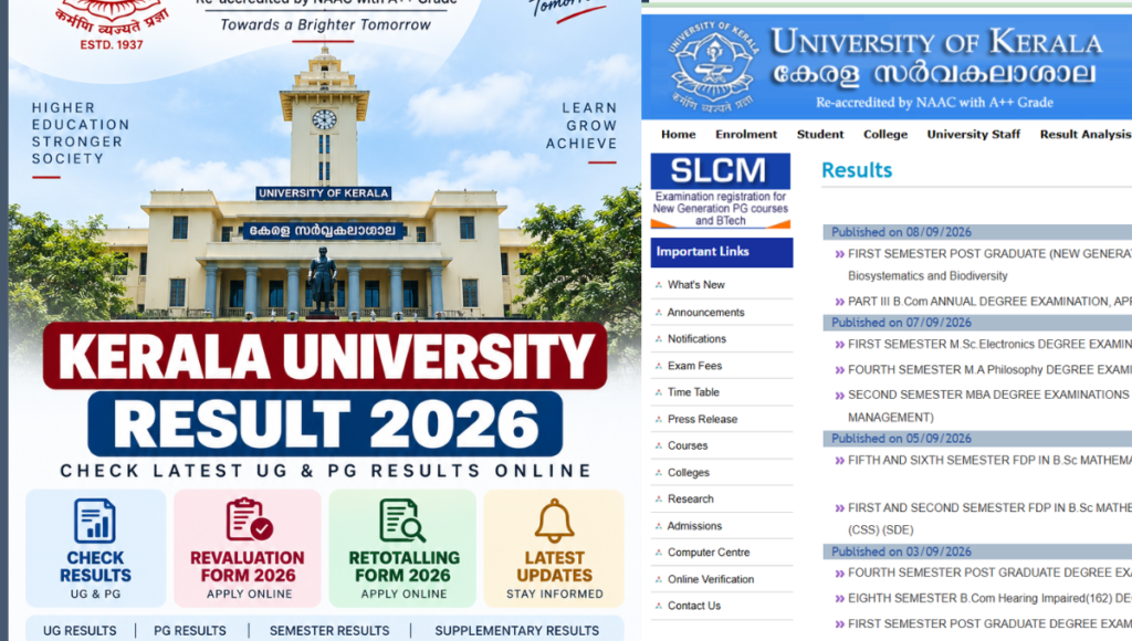 Kerala University Result 2026