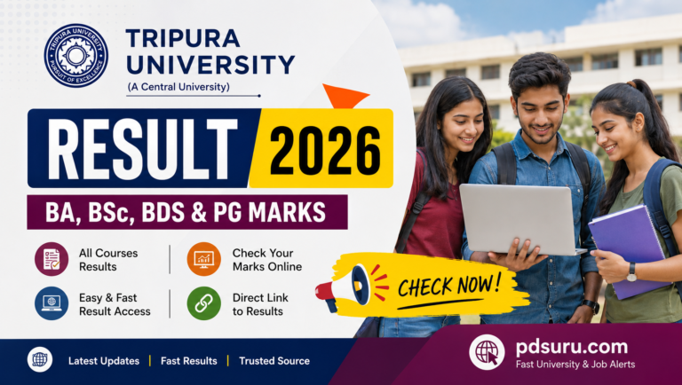 Tripura University Result 2026